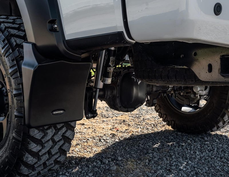 Bushwacker MUD-40154 Mud Flaps for Pocket Style Fender Flares - Fits 2020-2022 Chevrolet Silverado 2500HD & 3500HD - Image 1