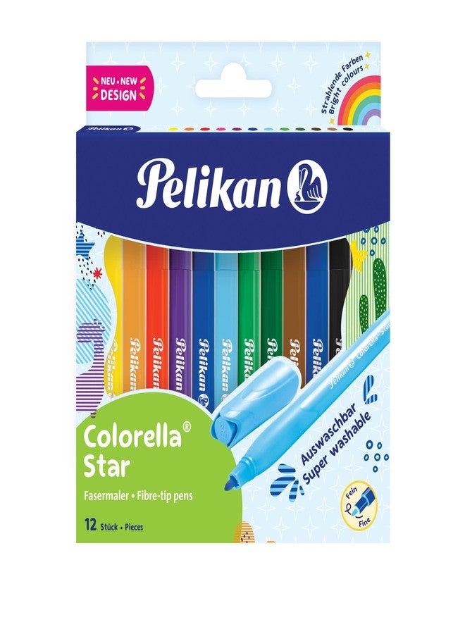 Pelikan Colorella® Star C 302 822305 Felt Pen 12 Colours - Image 1