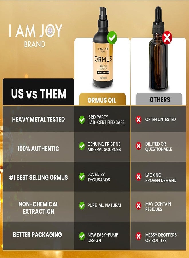 I Am Joy Co. Ormus Gold Oil Monoatomic | Supports Deeper Thought, Intuitive Awareness & Dream Clarity | Rich with Minerals, Platinum, Iridium | Non-Chemical Extraction | 4oz - Image 4