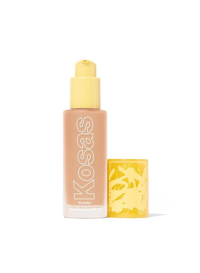 Kosas فونداسيون Revealer لتحسين البشرة مع حماية SPF 25 - ترطيب، تفتيح، تهدئة، امتلاء، حماية البشرة - قوام ناعم، لمسة طبيعية وصيغة نظيفة - لون فاتح بارد 150 - Image 1