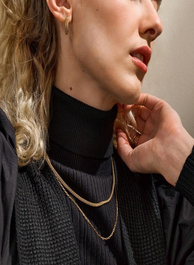 Skagen Women's Merete Gold Stainless Steel Multi-Strand Necklace (Model: SKJ1860710) - Image 3