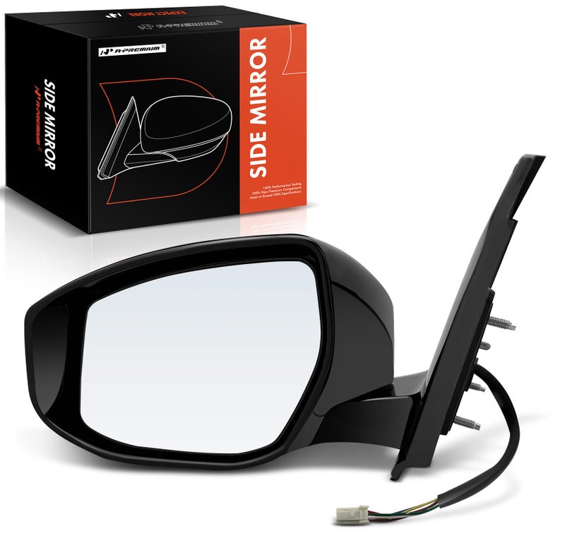 A-Premium APremium Driver Side Power Door Mirror Compatible with Nissan Maxima 20162023 Heated Manual Folding Black Smooth Outside Rear View Mirror wTurn Signal Replace 963029DD1C