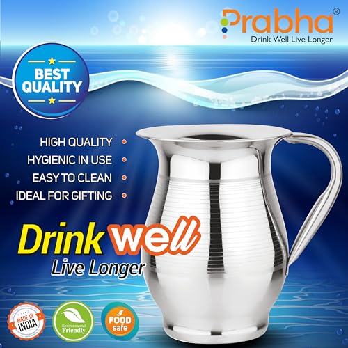 Prabha Stainless Steel Supremo Water Jug 2000ml - Ideal for Home & Kitchen, Durable & Elegant - Image 5