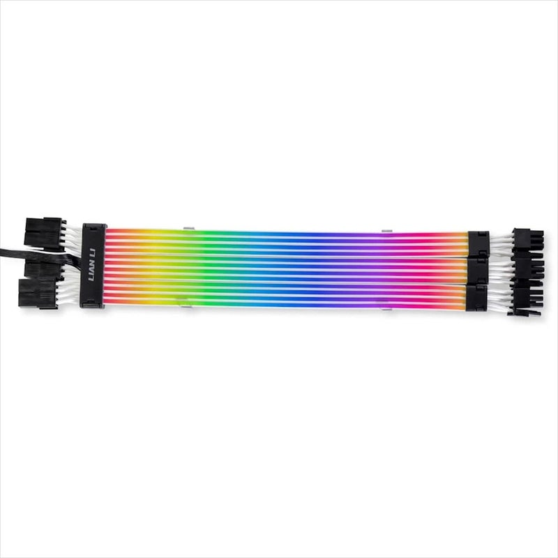 ليان لي كابل طاقة VGA RGB قابل للعنونة (بدون وحدة تحكم) من ليان لي سترايمر بلس V2 ثلاثي 8 دبوس (PW12-PV2) - مخصص لموصل GPU ثلاثي 8 دبوس، أسود PW12-PV2 - Image 2