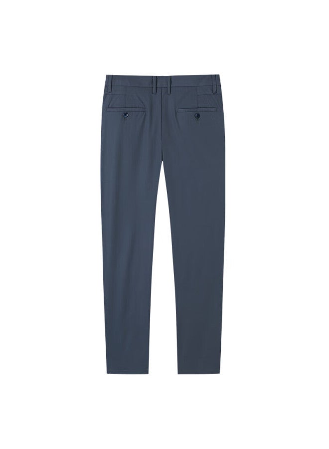 Tries Men's Casual Pants Spring And Summer Breathable Smooth Wrinkle-resistant Solid Color Fashion Long Pants Men's Stylish Versatile Mid-waist Trousers - Image 2