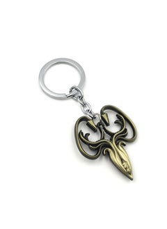 Thrones Keychain Season 8 House Stark Wolf Head Badge Key Chains Pendant Ice And Fire Keyring llaveros Of Movie Gifts-Color:Q