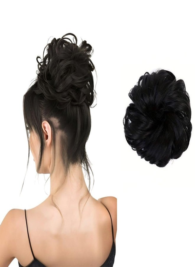 BLUSHIA Synthetic Bun Extension And Wigs Juda For Girls, 35 Gram (Black) - Image 2