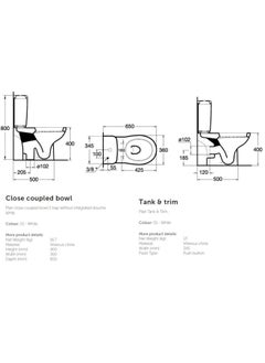 milano Is - Plan Cistern, Seat & Cover, S Cc Bowl White G060301  - Image 2