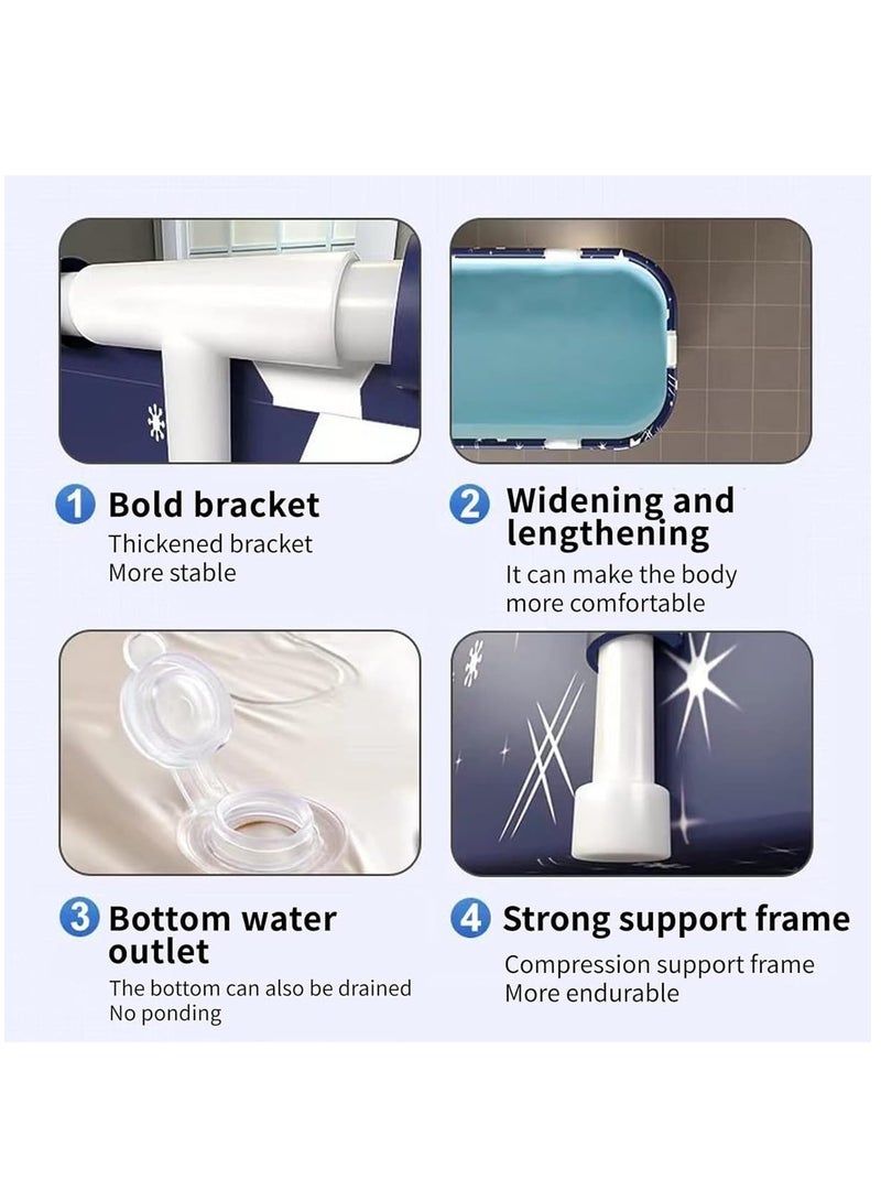 شو وو حوض استحمام سبا قابل للحمل وغير قابل للنفخ ومقاوم للماء، حوض استحمام منزلي كبير، حوض استحمام عائلي منفصل للبالغين والأطفال - Image 3