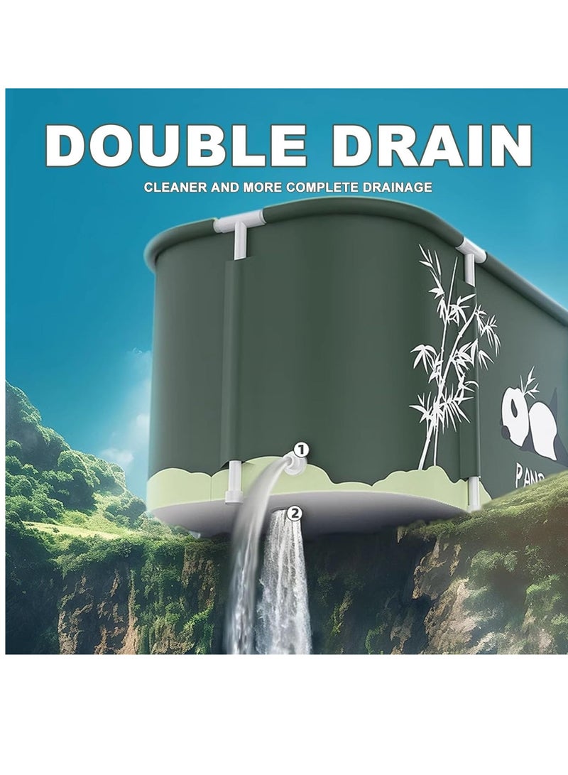 شو وو حوض استحمام سبا قابل للحمل وغير قابل للنفخ ومقاوم للماء، حوض استحمام منزلي كبير، حوض استحمام عائلي منفصل للبالغين والأطفال - Image 5