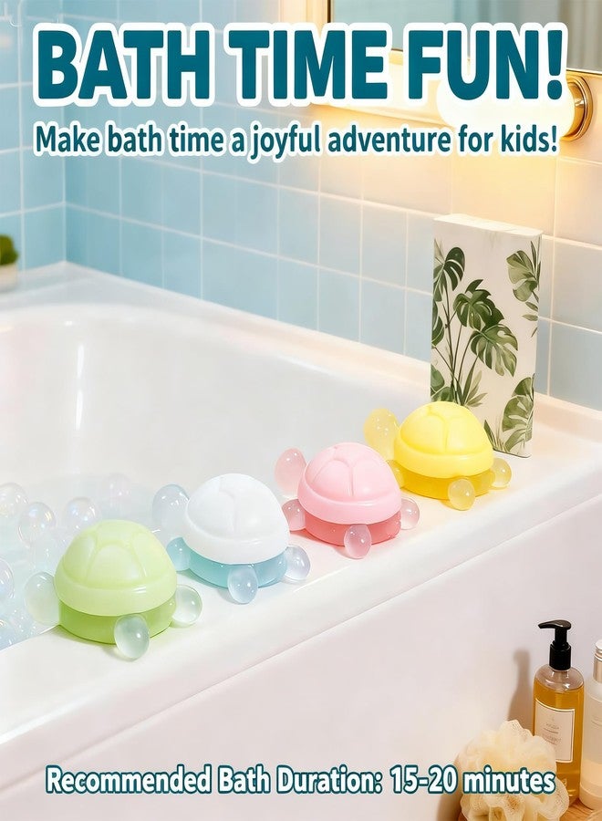 T-shin Turtle-Shaped Botanical Soaps,4 PCS Multicolour Adorable Handmade Aromatherapy Spa Soap Bar for Bath,Face & Hands,4 Cute Colors,Gentle Skin-Friendly Gift for Weddings & Baby Showers - Image 3