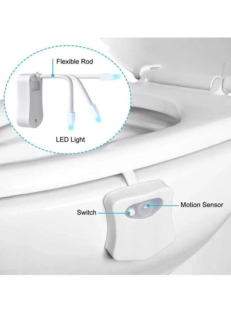 AROAQ Smart Toilet Night Light, Motion Sensor LED Washroom Night Light, Waterproof Glow In Dark Toilet Bowl Light, Easy To Clean Toilet Seat Light With Aromatherapy Fit Any Toilet Or Bathroom, (8 Colors) - Image 3