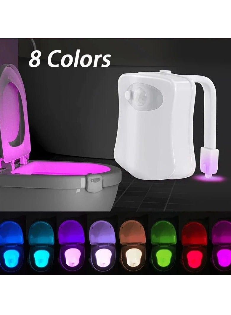 AROAQ Smart Toilet Night Light, Motion Sensor LED Washroom Night Light, Waterproof Glow In Dark Toilet Bowl Light, Easy To Clean Toilet Seat Light With Aromatherapy Fit Any Toilet Or Bathroom, (8 Colors) - Image 2
