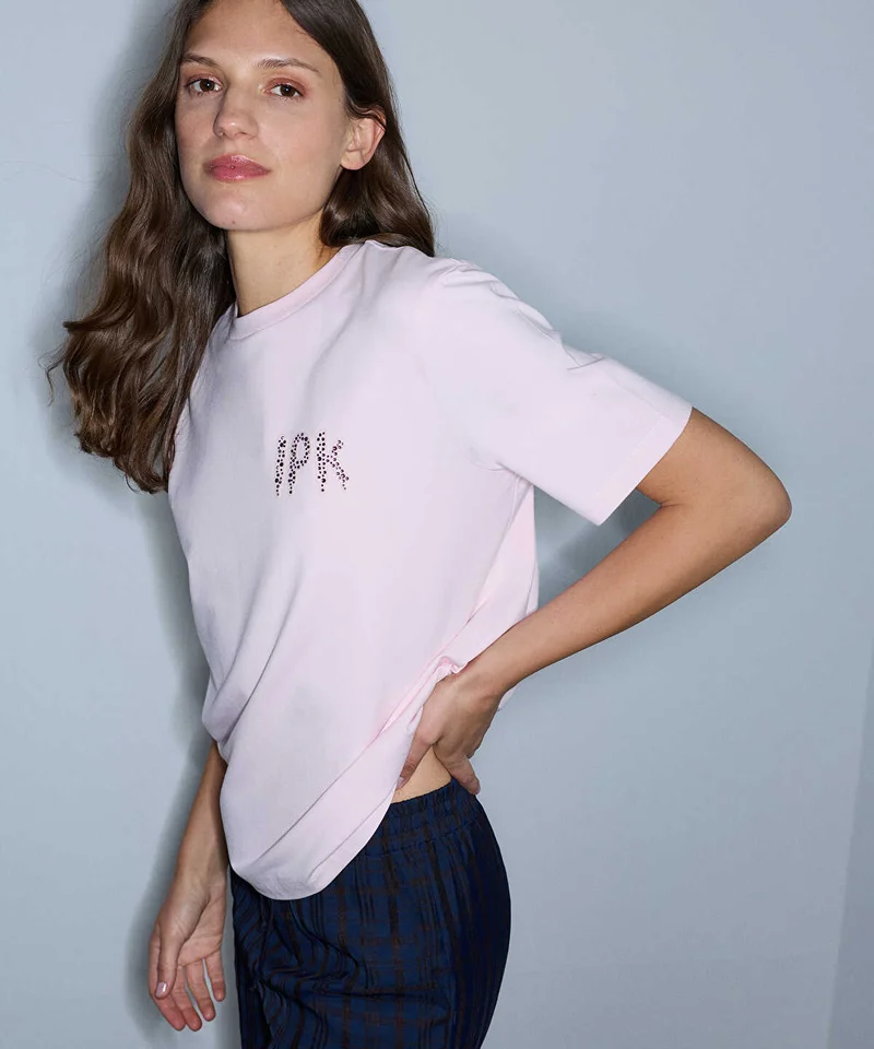 Ipekyol  Laser-Cut Rhinestone T-Shirt for Women | Best Price UAE