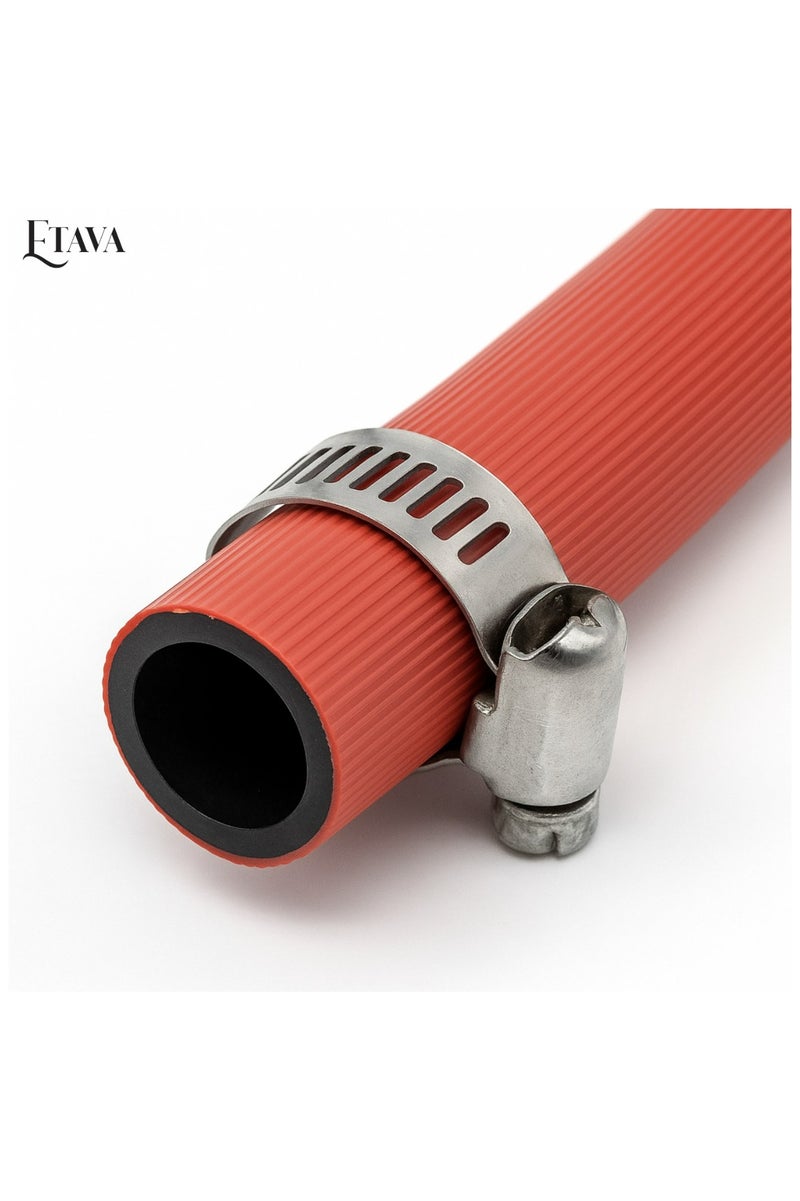 إيتافا أنبوب غاز البترول المسال مع مشبكين – صناعة إيطالية – خرطوم قوي بطول 2 متر لتوصيل الغاز للمواقد وأسطوانات الغاز والشوايات الخارجية – مرن ومتين ومضاد للتسرب - Image 5