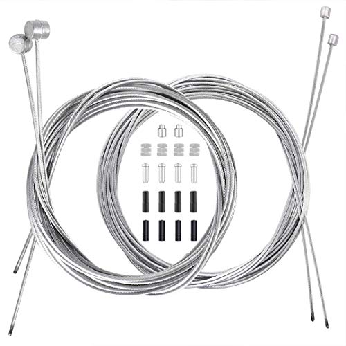 4PCS Bike Brake Cable Shifter Cable, Bicycle Gear Cable Wire for Mountain Bike, Bike Brake Wire Set for Universal Bike, Including 18 PCS Complete Inner Replacement Set - Image 1
