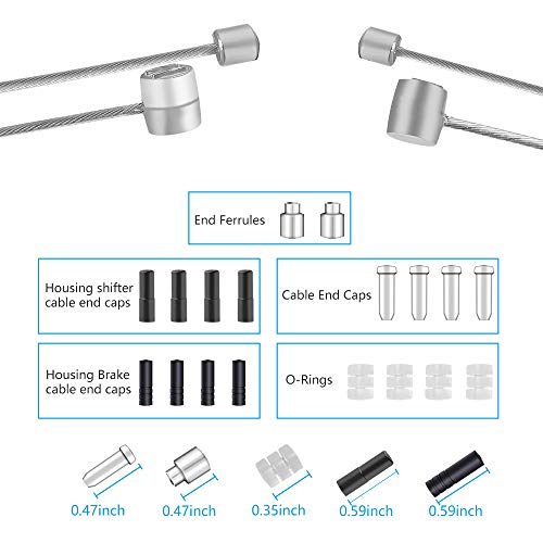 4PCS Bike Brake Cable Shifter Cable, Bicycle Gear Cable Wire for Mountain Bike, Bike Brake Wire Set for Universal Bike, Including 18 PCS Complete Inner Replacement Set - Image 3