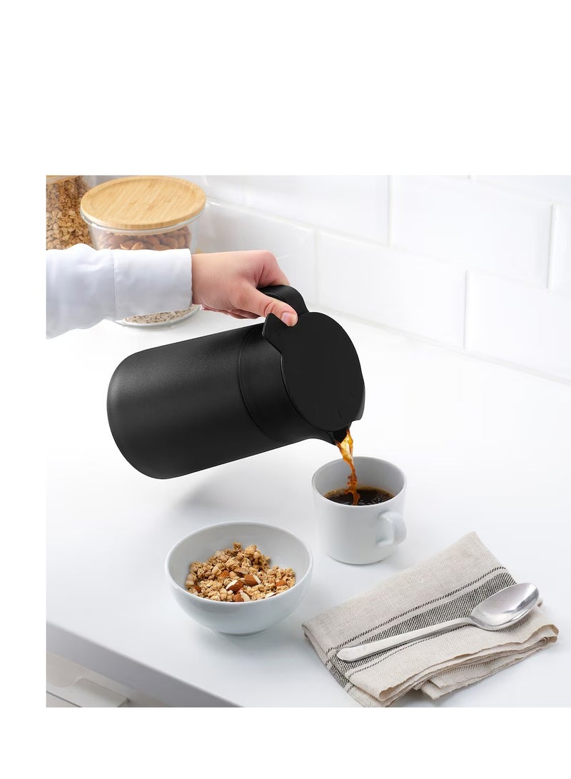 آيكيا فراكتا ترمس مقاومة للصدمات يحافظ على الماء الباردة/الساخنة أسود 1.2 لتر - Image 3