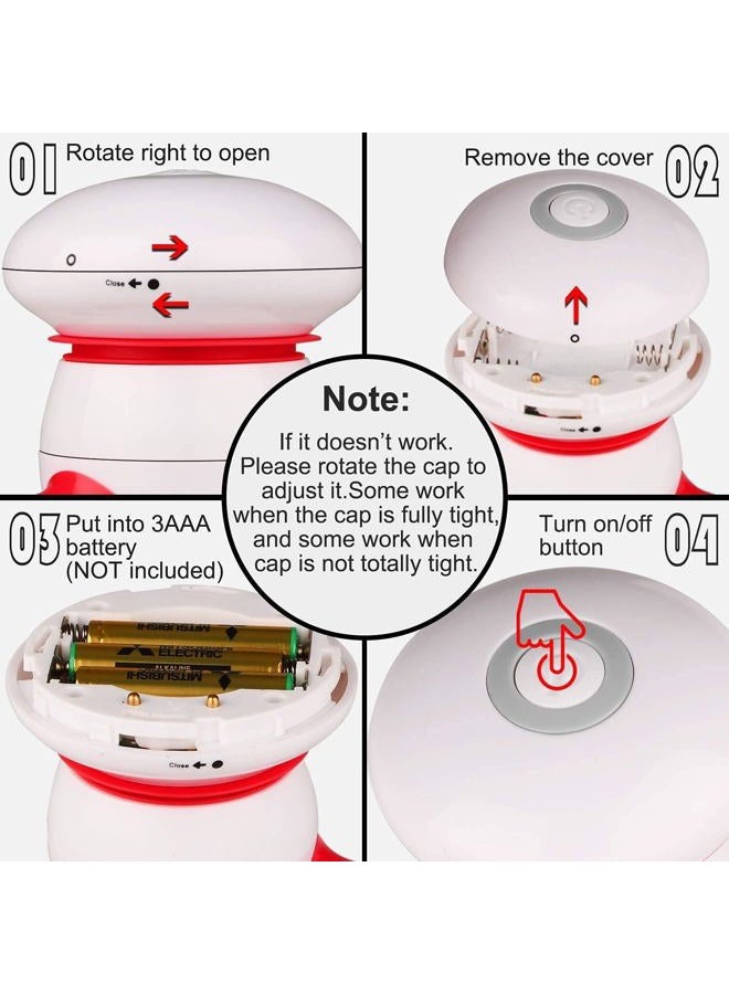 cotsoco Handheld Massager Mini Portable Vibrating Body Massager with LED Light for Hand Head Neck Back Legs Arms Pain Release, Battery Operated, Easy Hand Grip - Image 5