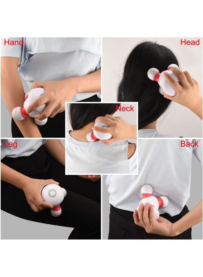 cotsoco Handheld Massager Mini Portable Vibrating Body Massager with LED Light for Hand Head Neck Back Legs Arms Pain Release, Battery Operated, Easy Hand Grip - Image 4
