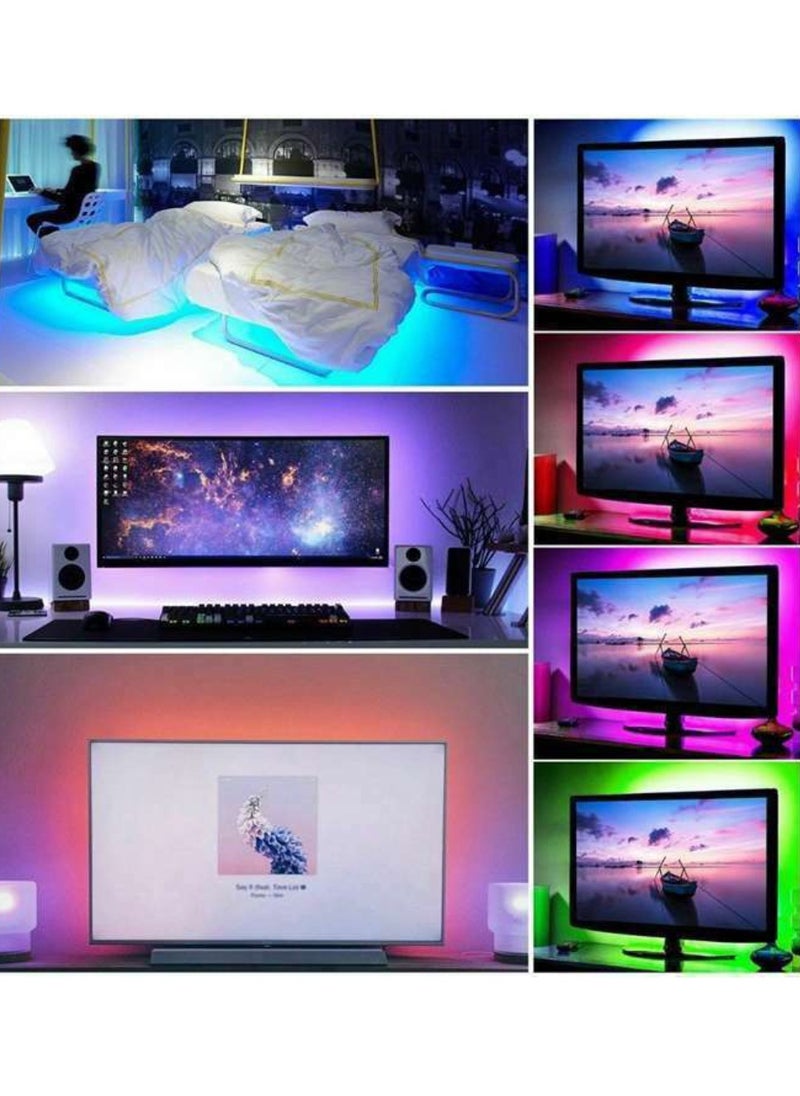 Yuwell 3 Pcs 5M Smart LED Strip Light RGB App And Remote Control Colorful Rope Lighting 15M For Home Decor Kitchen Bedroom Hotel Outdoor Bar Garden And Desktop Decoration Smart TV LED Backlights  - Image 4