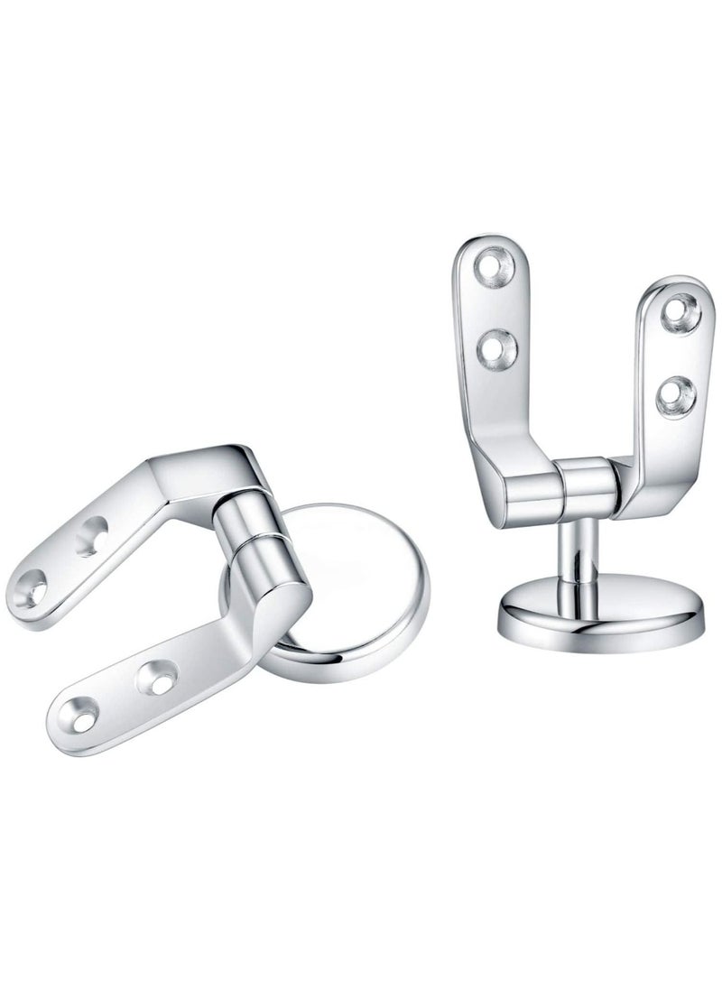 SYOSI - Toilet Seat Fittings Zinc Alloy Toilet Seat Hinges Replacement Hinge with Fittings and Repair Parts Chrome Finished Toilet Seat Hinge Fixings for Most Wooden Resin MDF Toilet Seat - Image 1