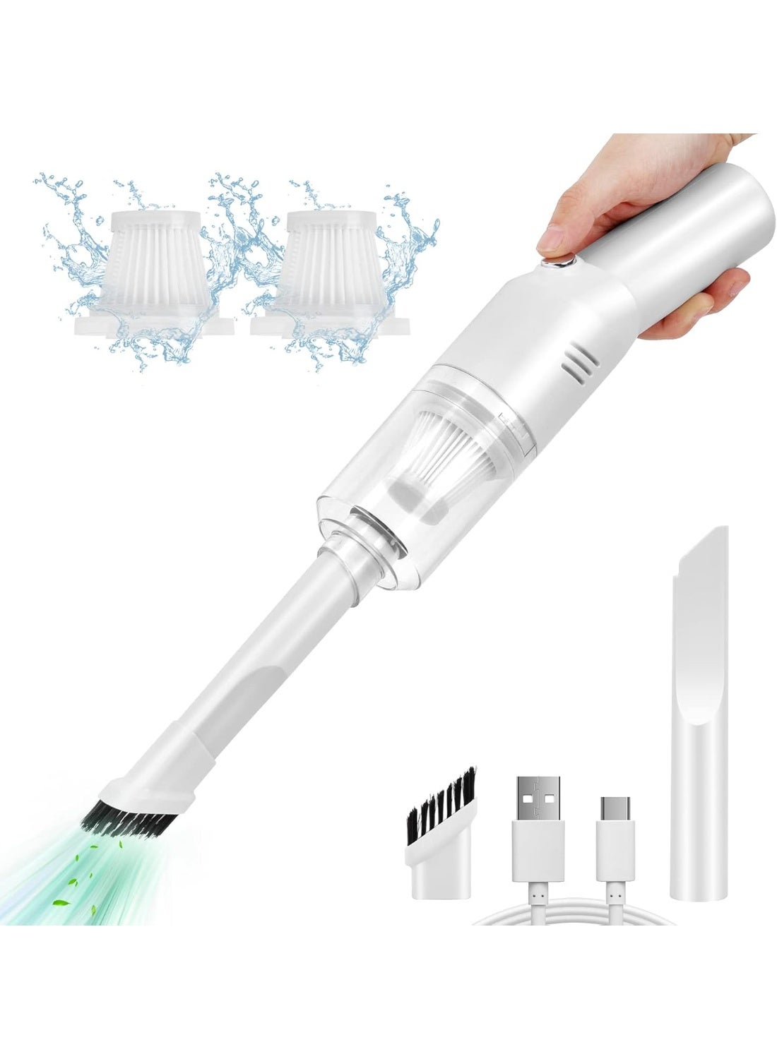 Handheld Vacuum Cordless High Power Vacuum Dust Busters Cordless Rechargeable Portable for Pet Pair/Sofa/Car/Office - Best Deal Finder
