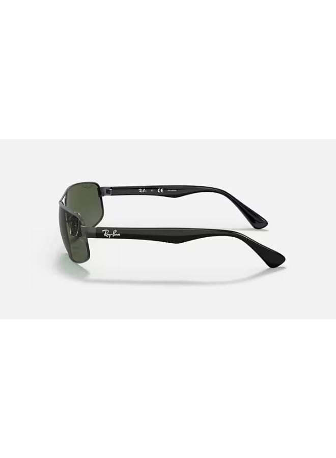 Ray-Ban Unisex RB3445 002/58 Unisex Full Rim Polarized Rectangular Sunglasses - Lens Size: 61 mm - Image 2