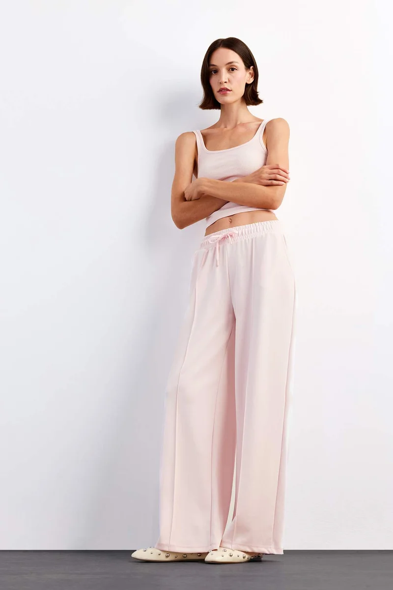 ديفاكتو Relax Fit Regular Waist Straight Leg Modal Trousers