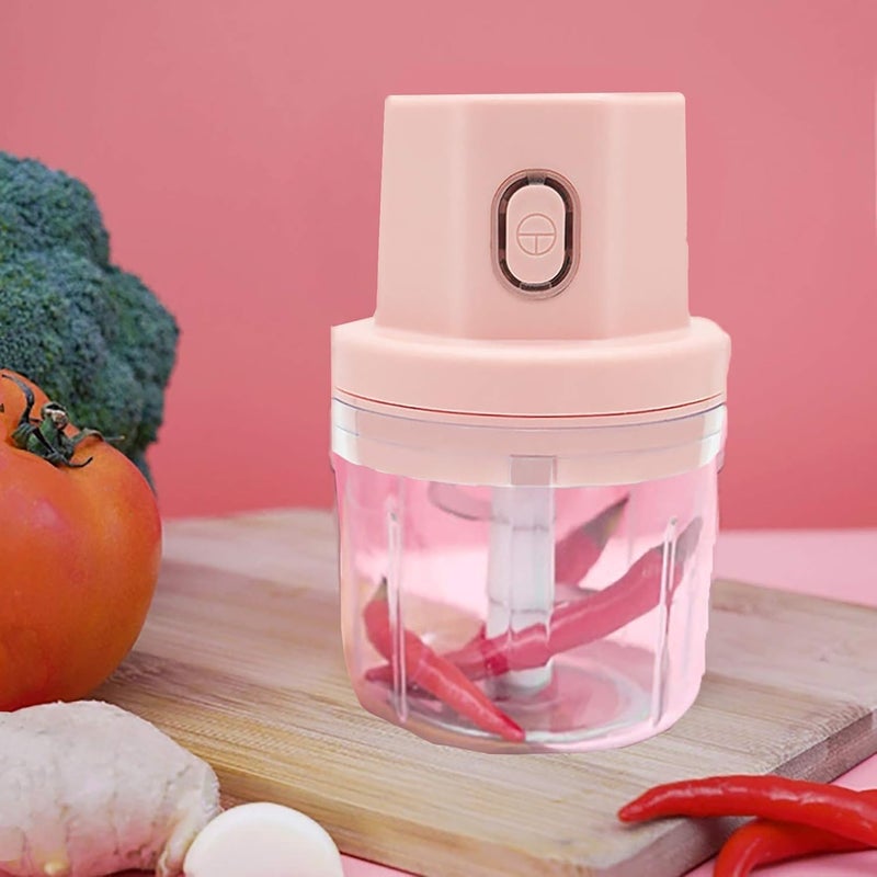 Wireless Mini Food Chopper 250ml USB Rechargeable, Cordless Electric Vegetable, Fruit & Meat Grinder, Baby Food Maker, Garlic, Onion, Ginger Mincer, Quick & Easy Meal Prep, Compact Kitchen Gadget - Image 3