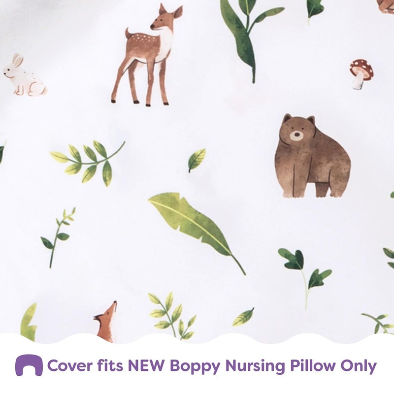 Boppy Nursing Pillow Cover  Soft Hypoallergenic Washable Microfiber Bottle  Breastfeeding Pillow Covers Redesigned Feeding Pillow Sold Separately  Neutral Plants and Animals - Image 4