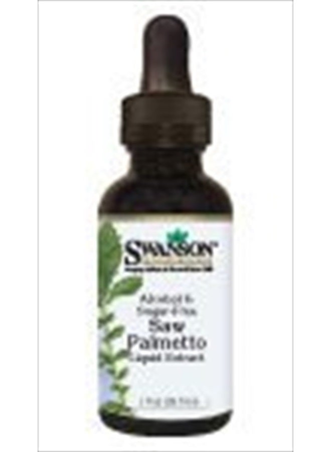 SWANSON Saw Palmetto Liquid Extract (Alcohol and Sugar-Free) 1 fl Ounce (29.6 ml) Liquid - Image 1
