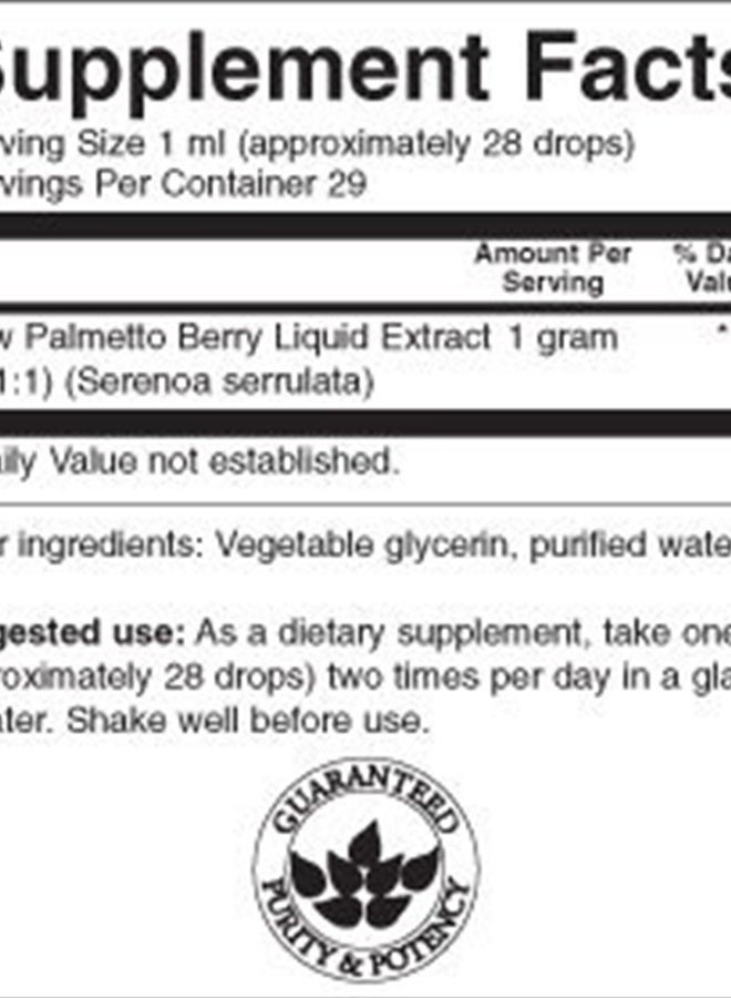 SWANSON Saw Palmetto Liquid Extract (Alcohol and Sugar-Free) 1 fl Ounce (29.6 ml) Liquid - Image 3