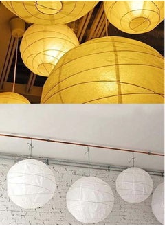 ماركة غير محددة مجموعة 4 اغطية مصبابيح متدلية  بتصميم ثريا أبيض  - Image 4