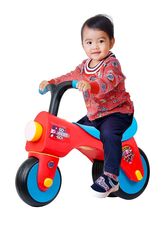 MARVEL Spiderman Ride On Toys for Kids, Baby Ride on Scooter, Gift for Girls & Boys, Balance Bike Anti Skid No Pedal, Toddler Bicycle , 3 years-5 years, Red - Image 1