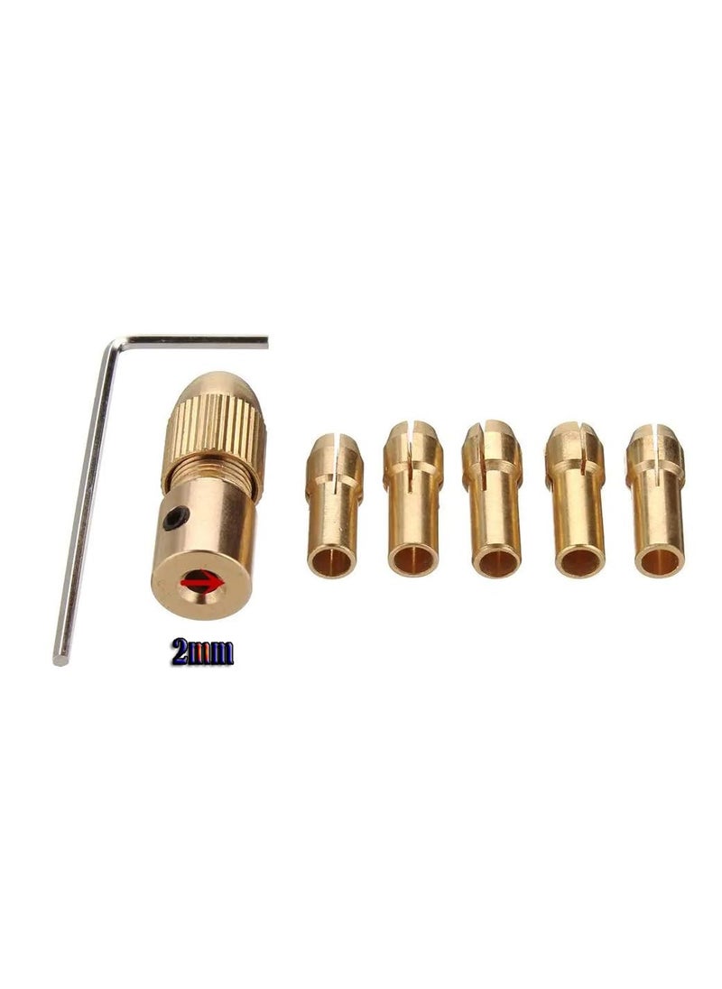 Inditrust - Inditrust Combo of 7pcs 053mm metal drill chuck collet bits and 1 DC motor Rotary Tool for drilling application - Image 1