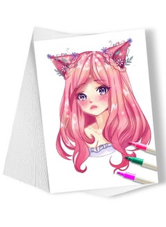Pads Art Sketchbook, 150 Sheets Marker Papers Bleedproof for Marker, A4 8.27 x 11.69 Inch, Art Drawing Paper Pad for Kids Artists Students, 110 GSM for Use with Markers and Ink