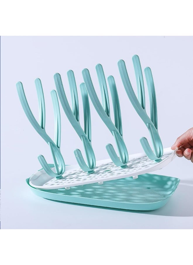 Baby Bottle Drying Rack with Tray Space Saving Tree Branch Dryer Holder for Baby Bottles, Pacifiers, Nipples, Pump Parts