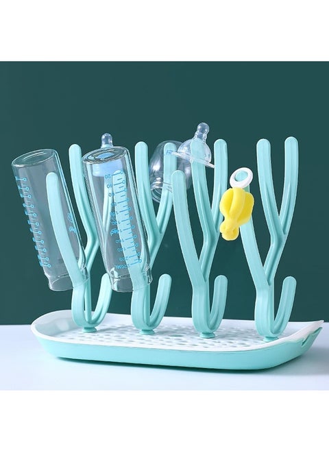 Baby Bottle Drying Rack with Tray Space Saving Tree Branch Dryer Holder for Baby Bottles, Pacifiers, Nipples, Pump Parts