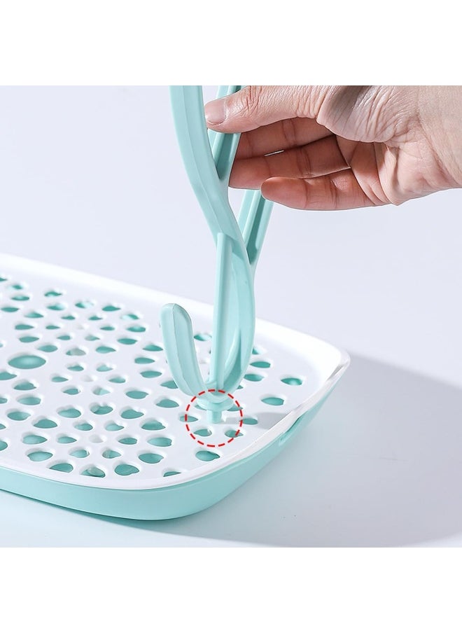 Baby Bottle Drying Rack with Tray Space Saving Tree Branch Dryer Holder for Baby Bottles, Pacifiers, Nipples, Pump Parts