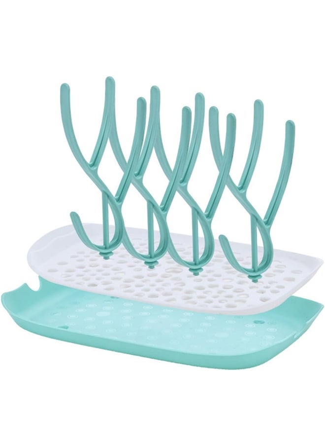 Baby Bottle Drying Rack with Tray Space Saving Tree Branch Dryer Holder for Baby Bottles, Pacifiers, Nipples, Pump Parts