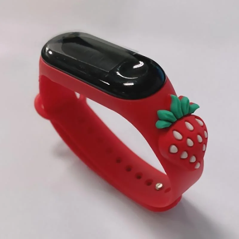 دي زي سي كوزنلر أفم Dzc Cousins ​​Avm Digital Touch LED Screen Waterproof Children's Wristwatch with Figure Silicone Cord Bracelet Character