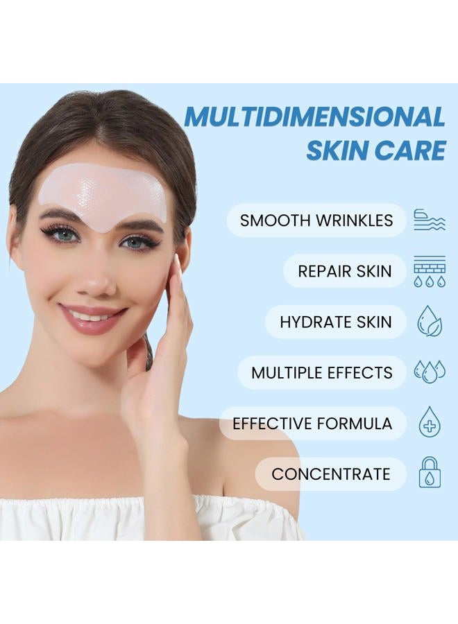 Tripsky Forehead Wrinkle Patches, Overnight Facial Wrinkle Patches With Collagen, Forehead Wrinkles Treatment Jelly Pads Softening Fine Lines - Image 5