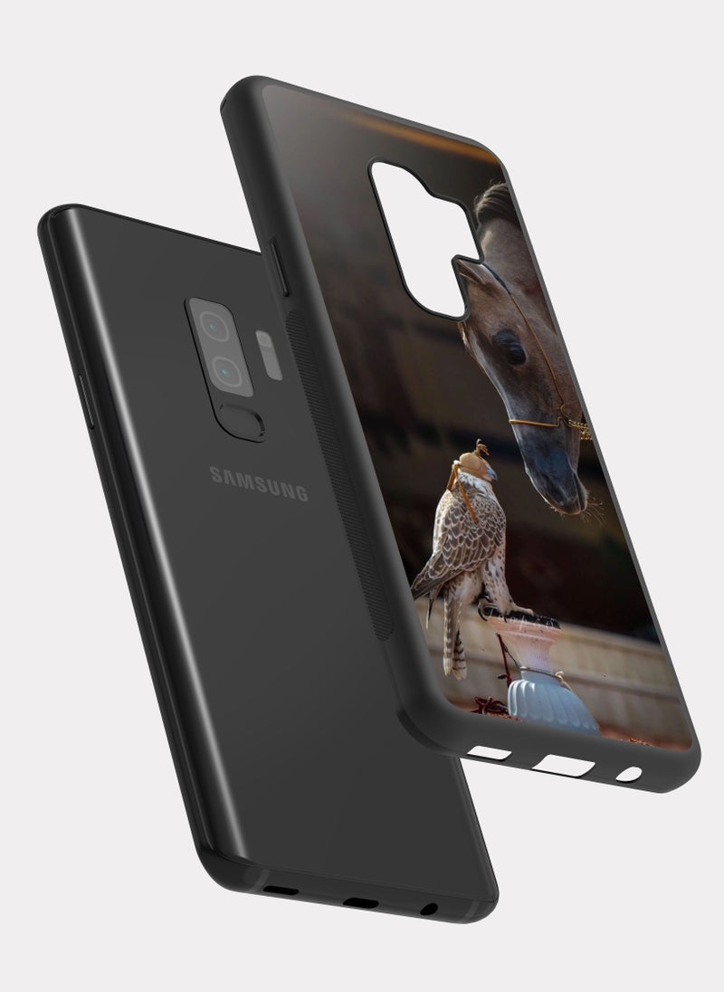 بكسلات كفر سامسونج جالكسي اس 9 بلس صقر و حصان بيج - Image 2