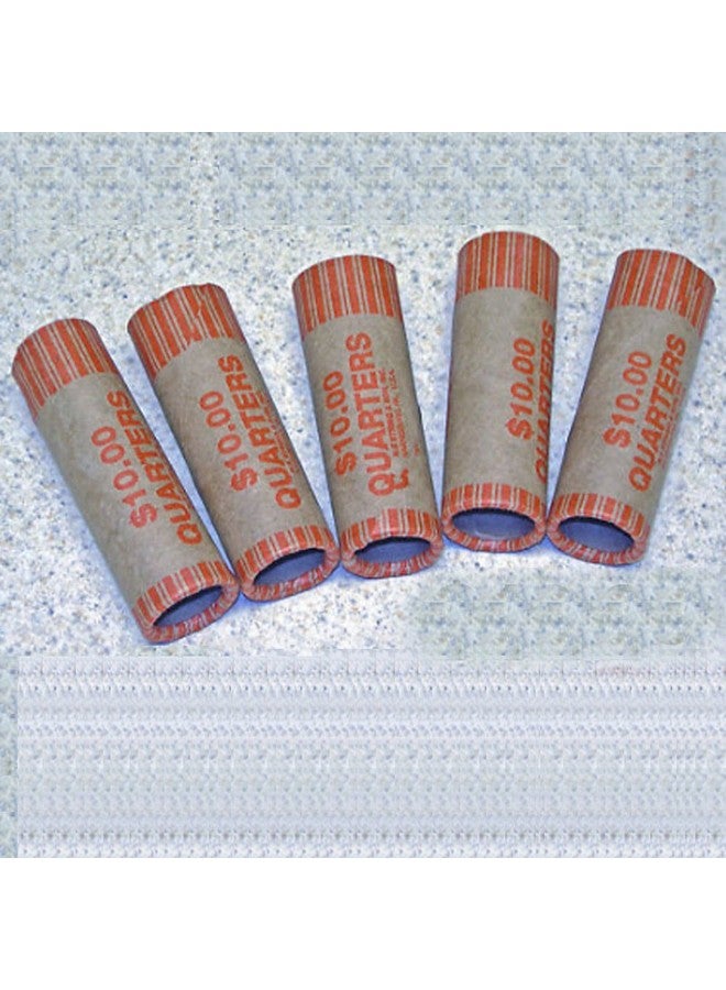ATB 72 Rolls Preformed Coin Wrappers Paper Tubes For Quarters Nf String Holds 10 Ea - Image 2