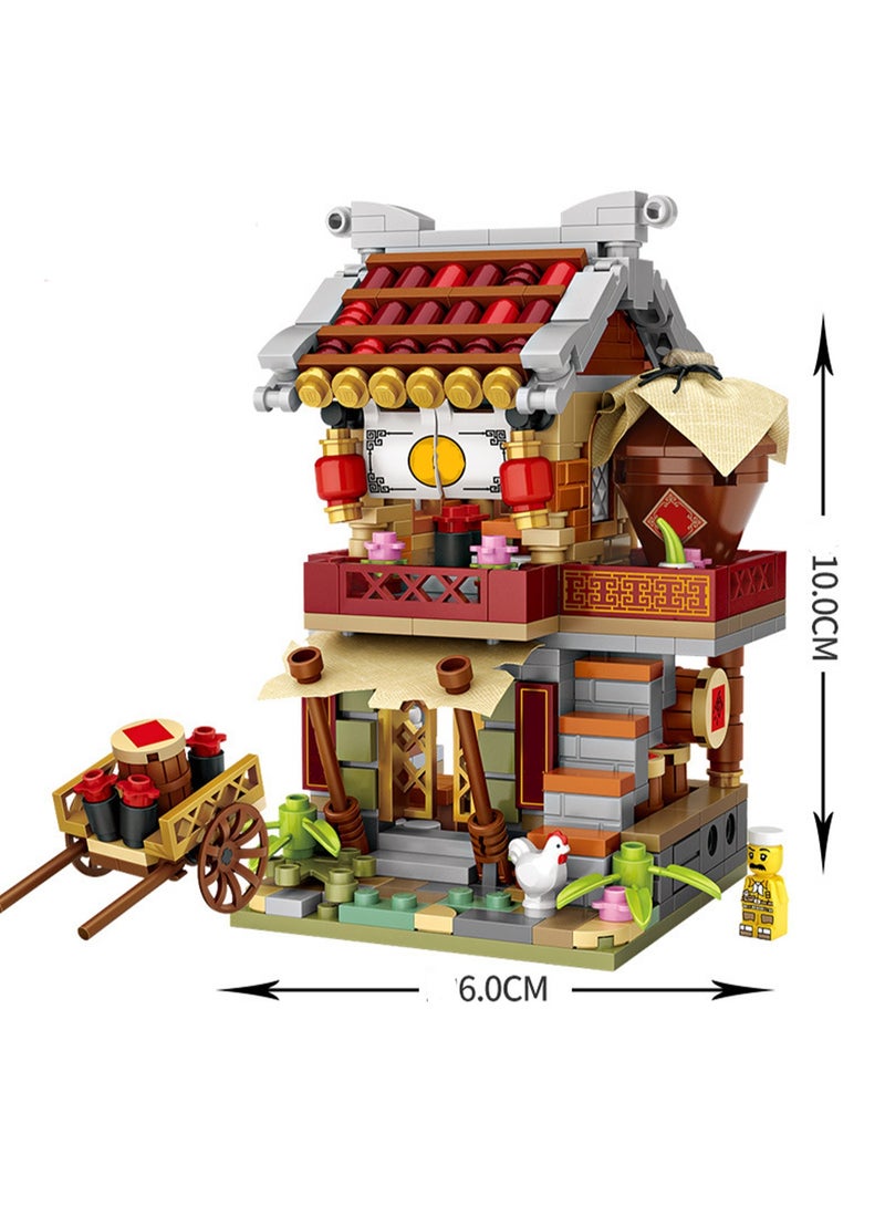 Loquat 582pcs Bistro Model Set Building Blocks Leisure Stress Relief Assembling Building Assembly Toys Children Adult Home Decorations - Image 2