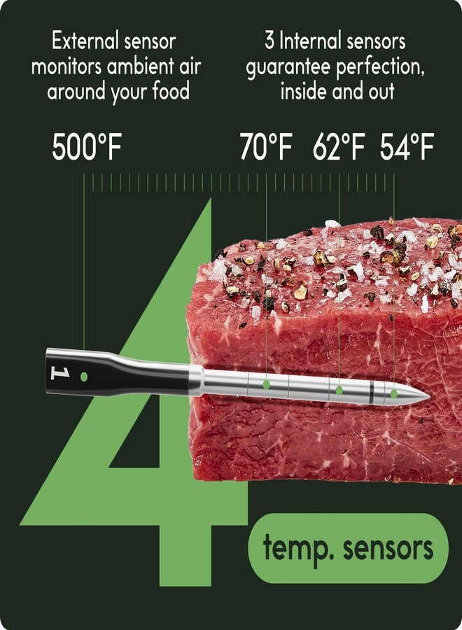 CHEF iQ Sense Smart Wireless Meat Thermometer with 3 Ultra-Thin Probes, Unlimited Range Bluetooth Meat Thermometer, Digital Food Thermometer for Remote Monitoring of BBQ Grill, Oven - Image 3