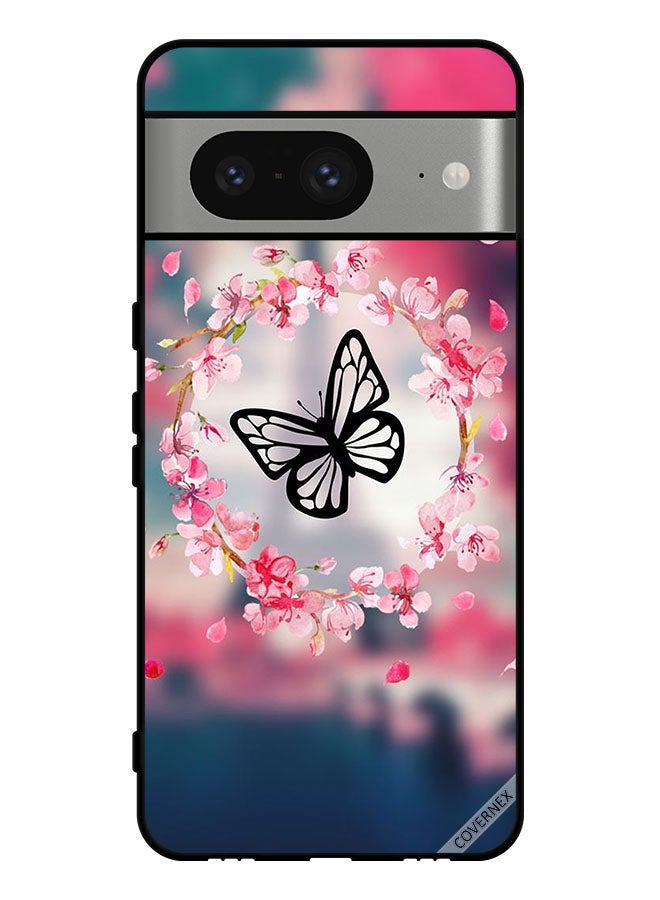 Covernex Protective Case Cover For Google Pixel 8 Butterfly In Flower Ring - Image 1