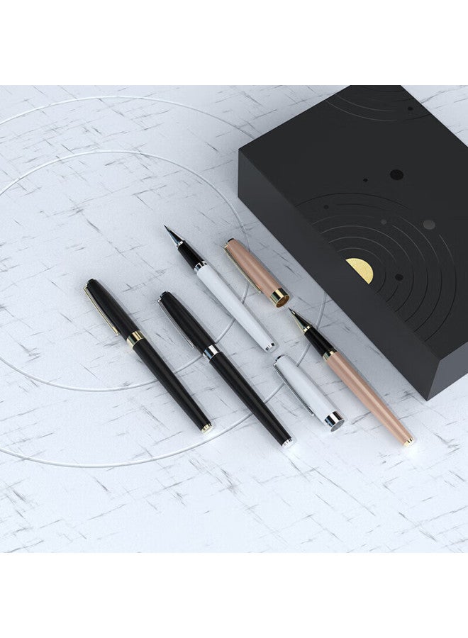 Pimio Signature Pen Gift Set, Business Office Ballpoint Pen, Signature Pen, Graduation Gift For Men And Women, Student And Adult Writing Practice Pen, 717 Glossy Black With Gold Clip - Image 4