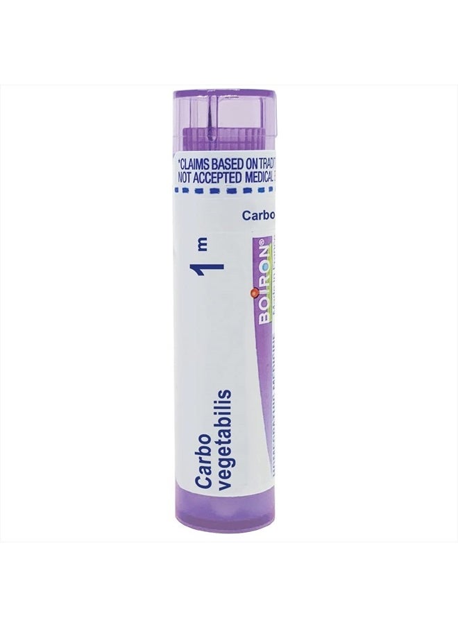 Boiron Carbo Vegetabilis 1M Md 80 Pellets for Abdominal Bloating with Gas  - Image 1